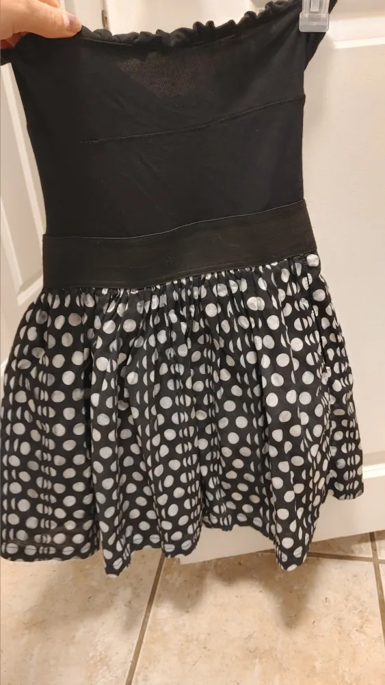 Black & White Polka Dot Dress size Small image indicator(9)
