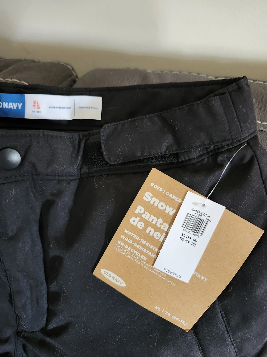Old Navy Boys XL (14-16) Snow Pants - Black - photo 2