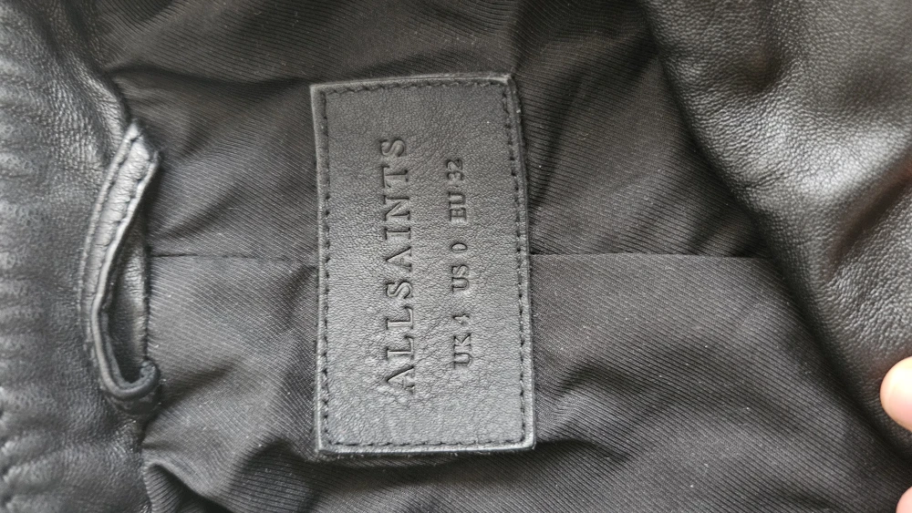 AllSaints Balfern Biker Leather Jacket - Size 0 - photo 3