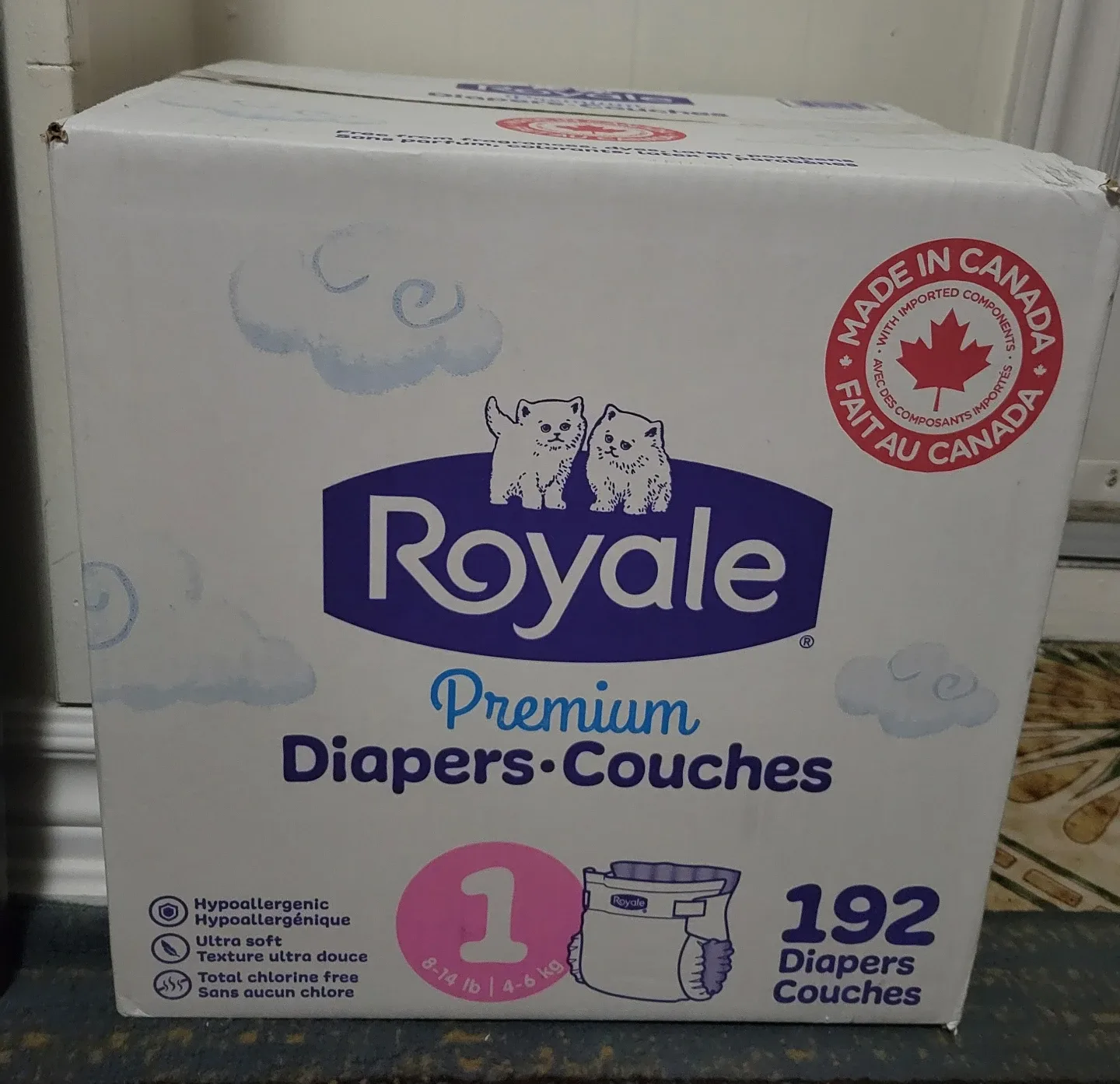 Royale Premium Diapers Size 1 (192 count)🥕