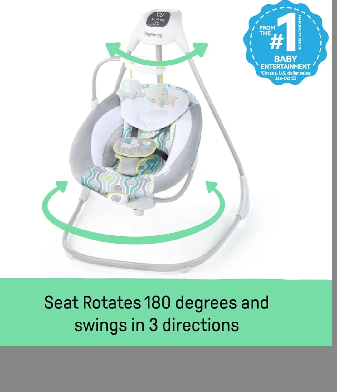 Ingenuity SimpleComfort Soothing Swing - Everston (0-9M) - photo 3