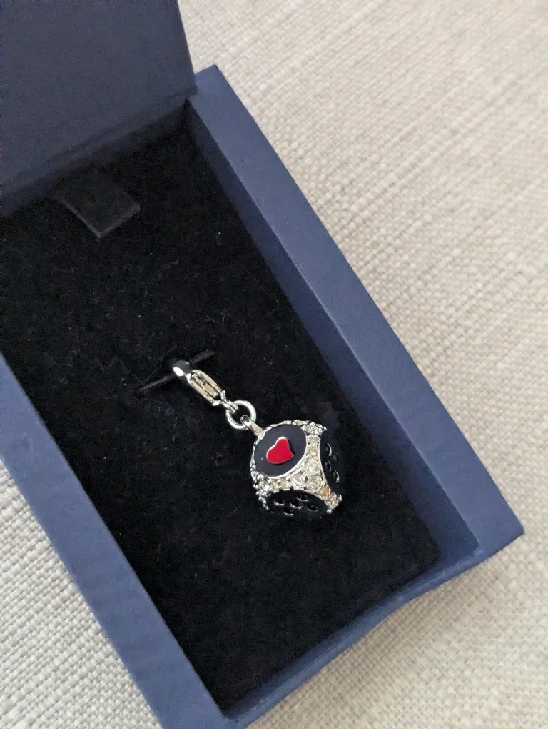 Swarovski dice charm with box