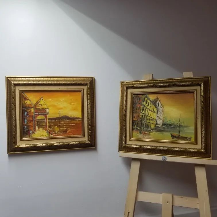 Framed Oil Paintings - Set of Two