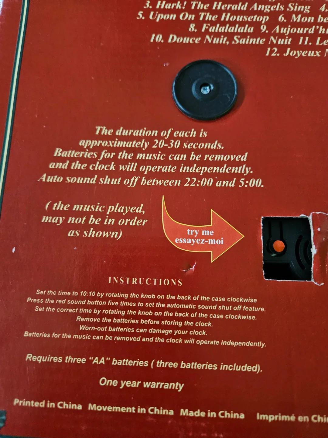 Christmas Carol Clock - Plays Holiday Songs image indicator(2)