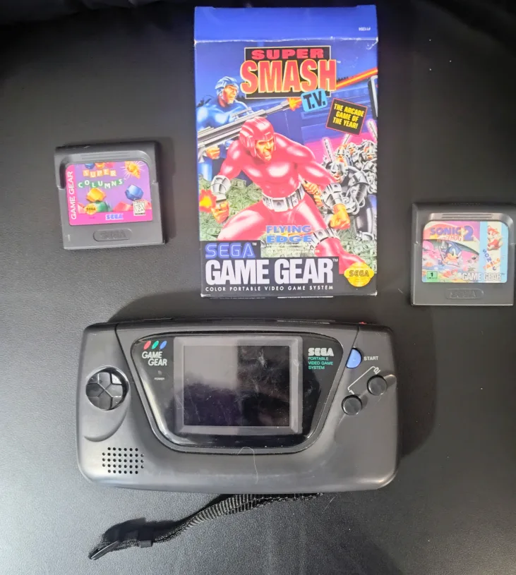 Working Sega game Gear & Rare Super Smash Tv super columns,sonic