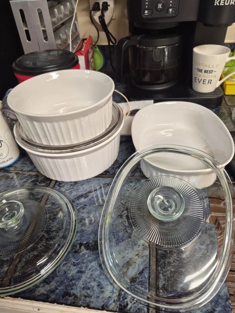 Vintage CorningWare Casserole Dishes with Lids