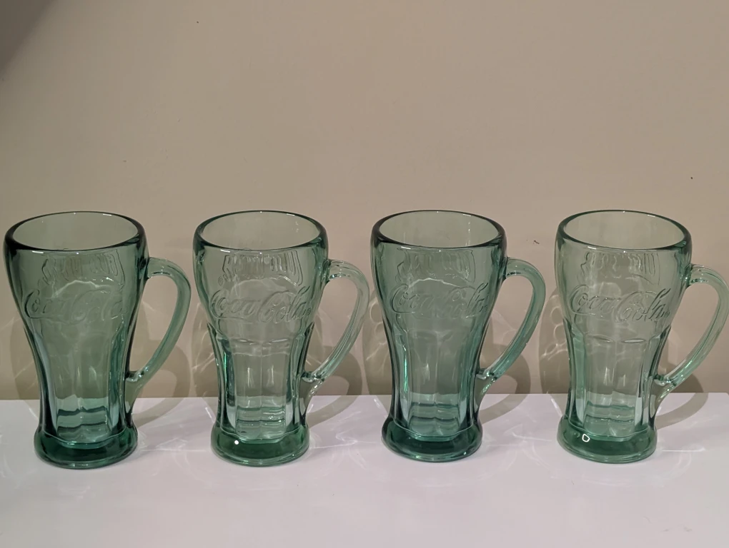Coca-Cola Green Glass Mugs - Set of 4 - photo 3