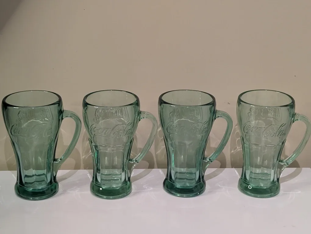 Coca-Cola Green Glass Mugs - Set of 4 image indicator(3)