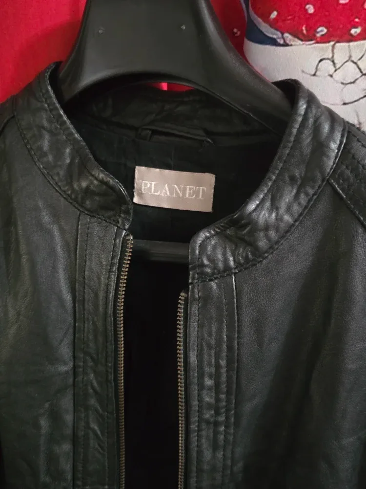 Planet Black EDGY Cool  Leather Jacket M #thriftypicks image indicator(5)