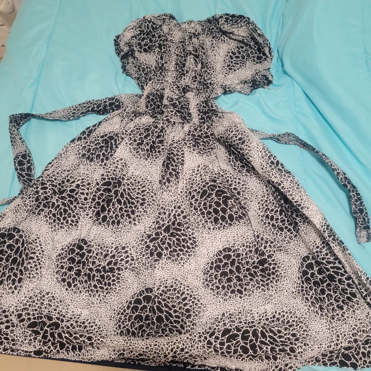 Black & White Patterned Dress