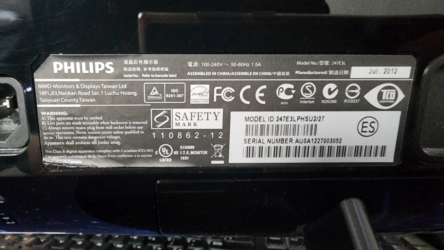 Philips 247E LPH Monitor - Negotiable image indicator(3)