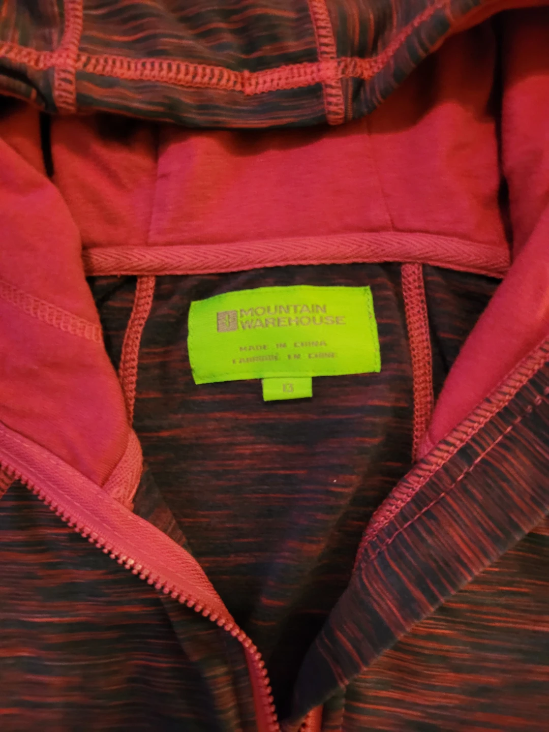 Mountain Warehouse Red/Black Hoodie - Size 13 - photo 2