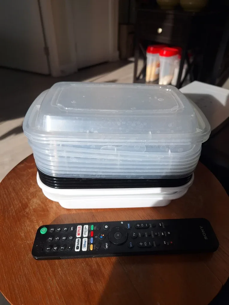 Black and White Food Containers