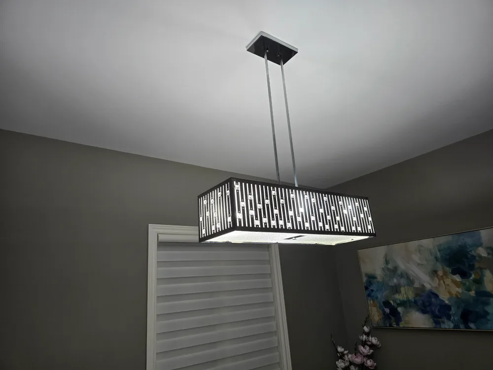 Modern Chrome & Crystal Pendant Light Fixture image indicator(9)