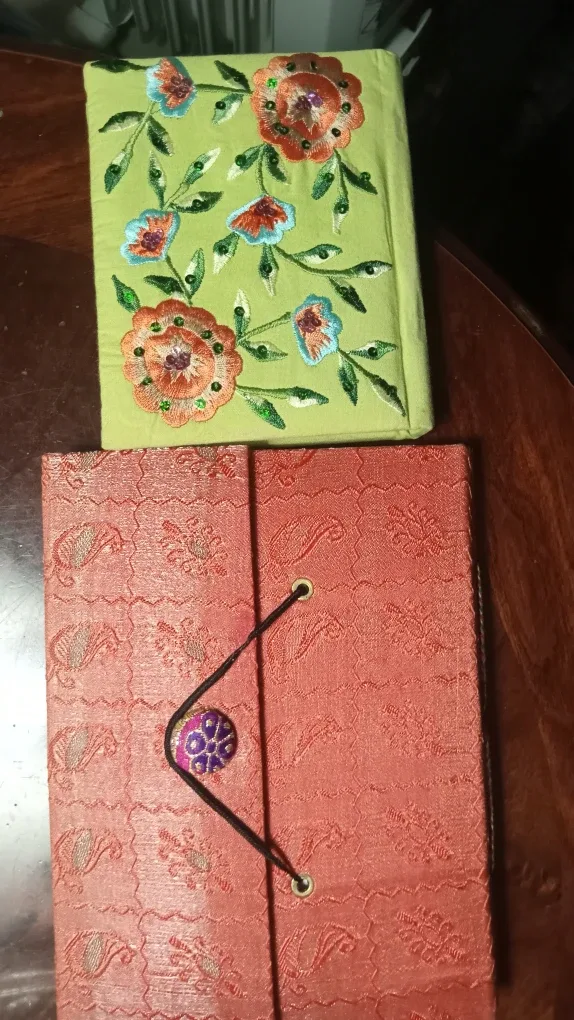 Handmade Embroidered Journal Set