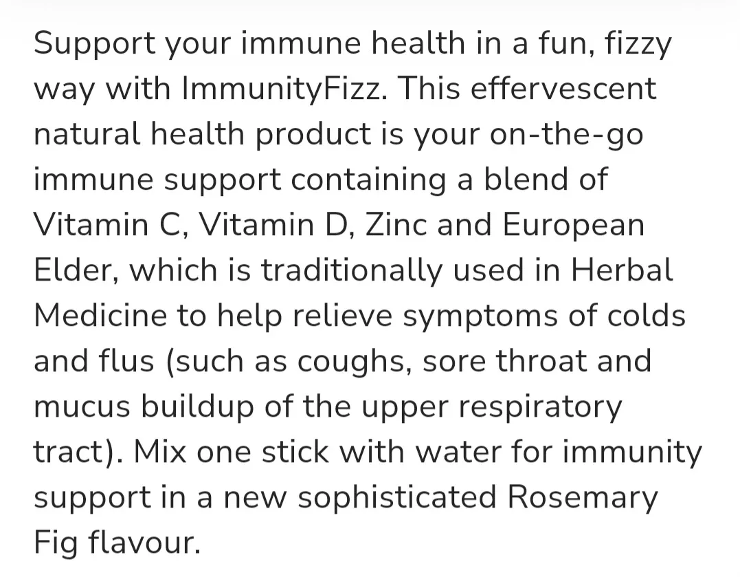 Arbonne Immunity Fizz Vitamin C Sticks - Rosemary Fig image indicator(2)