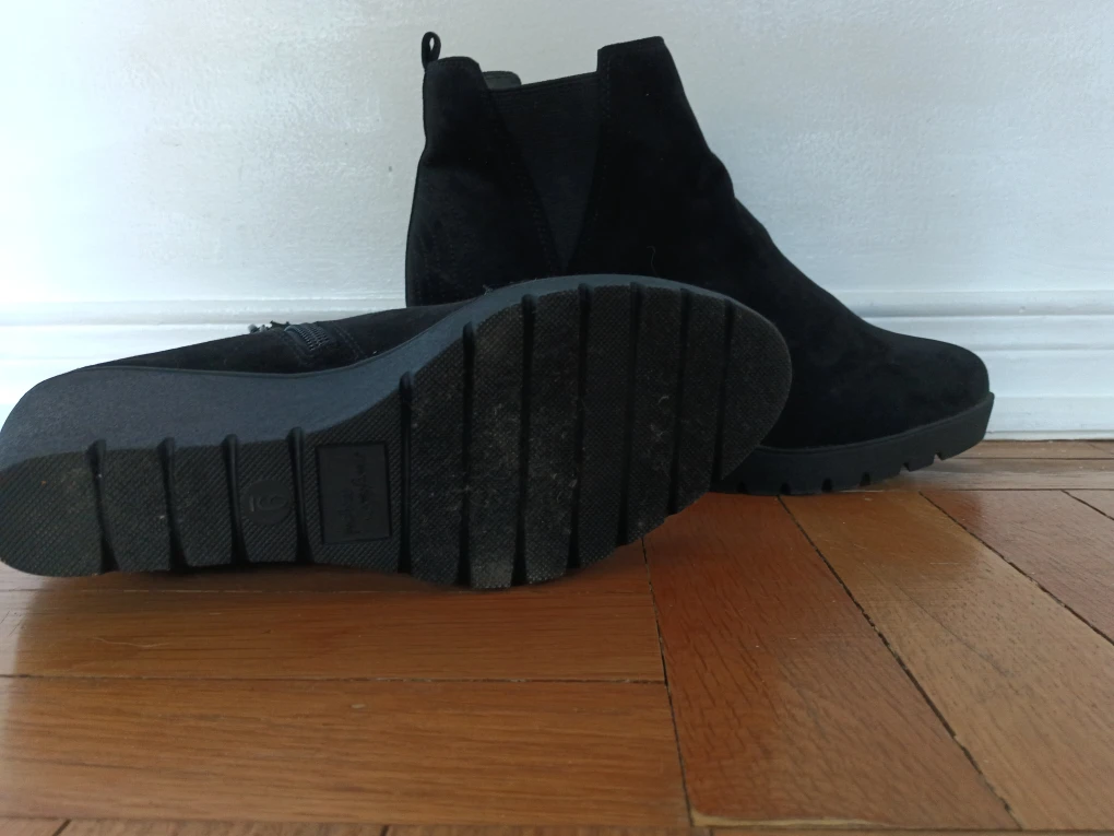 Black Wedge Ankle Boots - Size 9 - photo 3