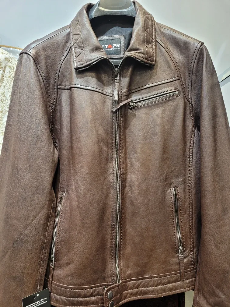 Brown Leather Jacket - new and unused