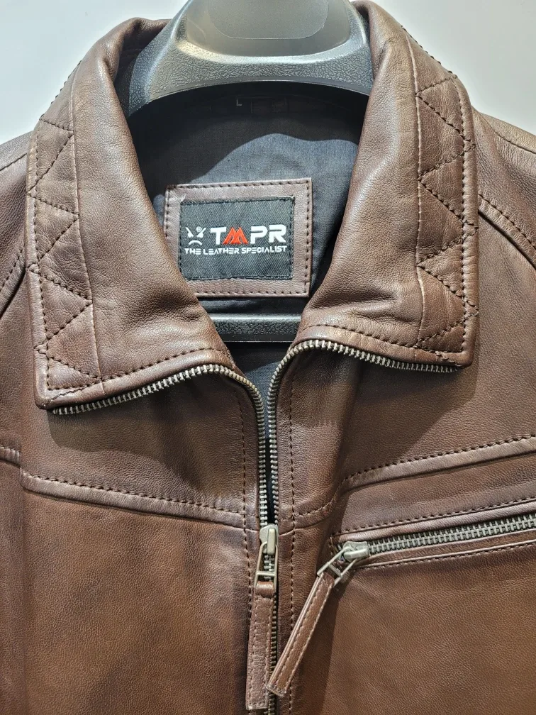 Brown Leather Jacket - new and unused image indicator(3)