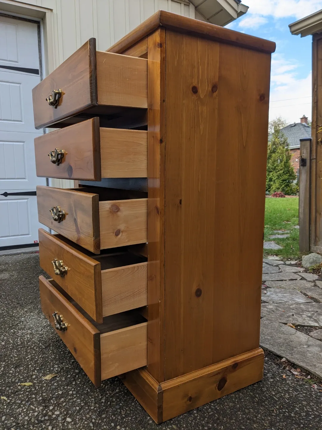 5 Drawer Tallboy Chest in Solid Pine image indicator(5)