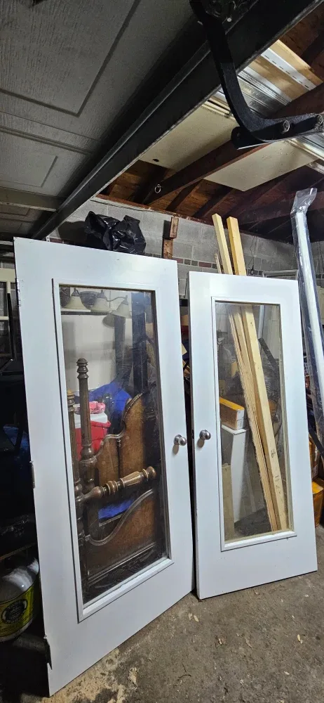 French doors, pair. 35 3/4" × 83 3/8" × 1 5/8" each