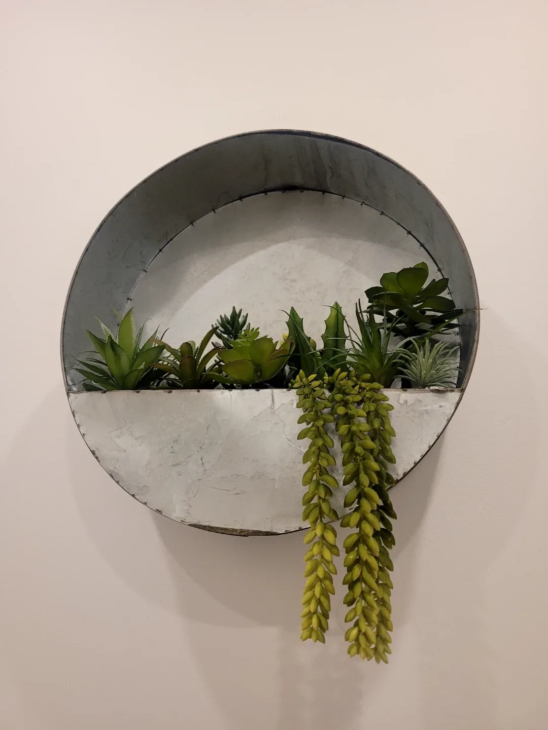 Home Decor: Metal Planter & Faux Hanging Plants image indicator(3)