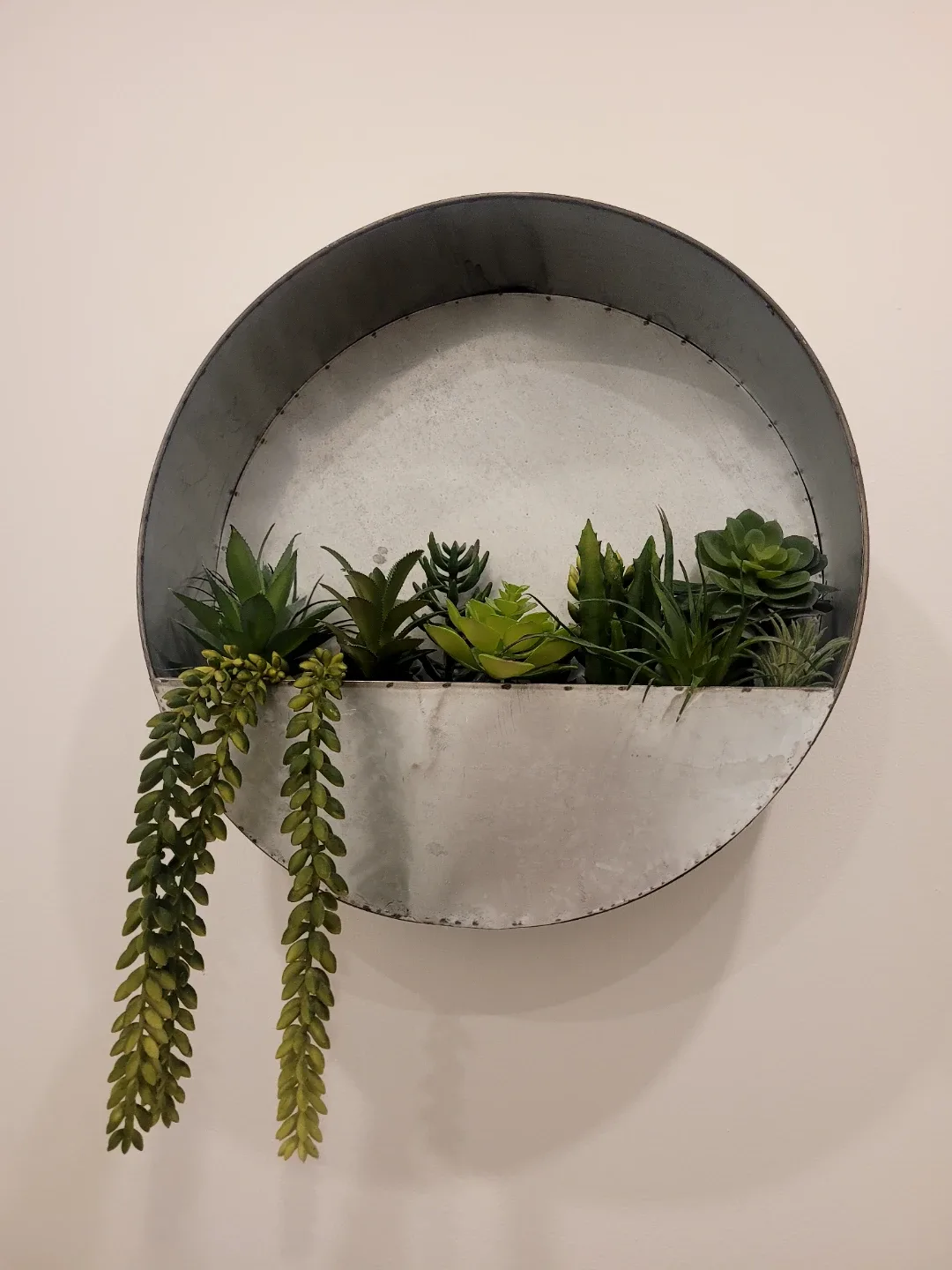 Home Decor: Metal Planter & Faux Hanging Plants image indicator(5)