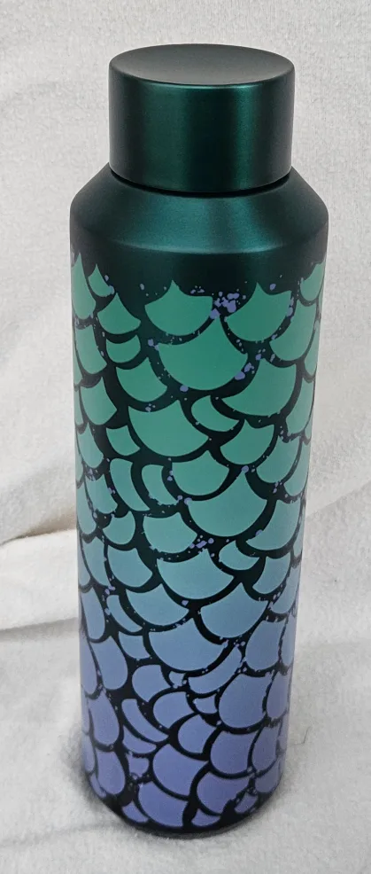New Starbucks Mermaid Scales Water Bottle 20 OZ Mint image indicator(2)