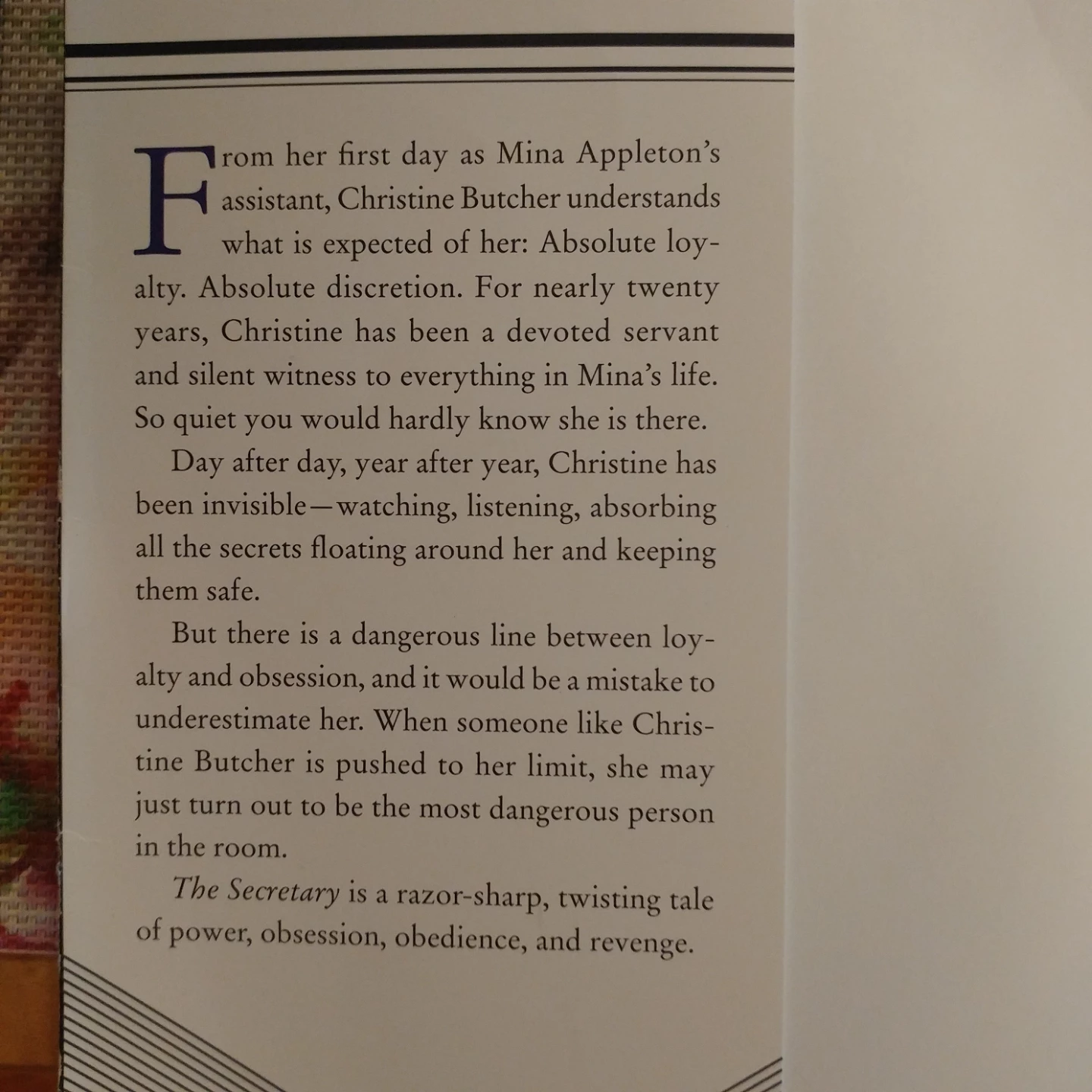 The Secretary: A Novel by Renée Knight - photo 2
