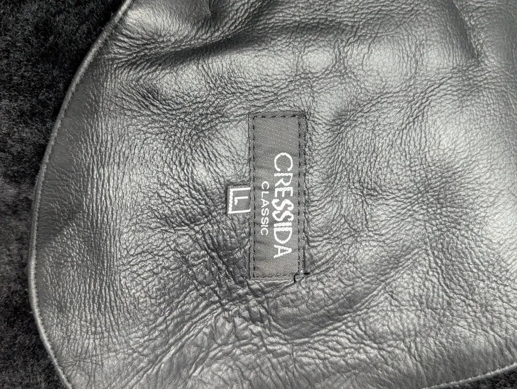 Cressida Classic Black genuine Leather fur Coat - Size L image indicator(5)