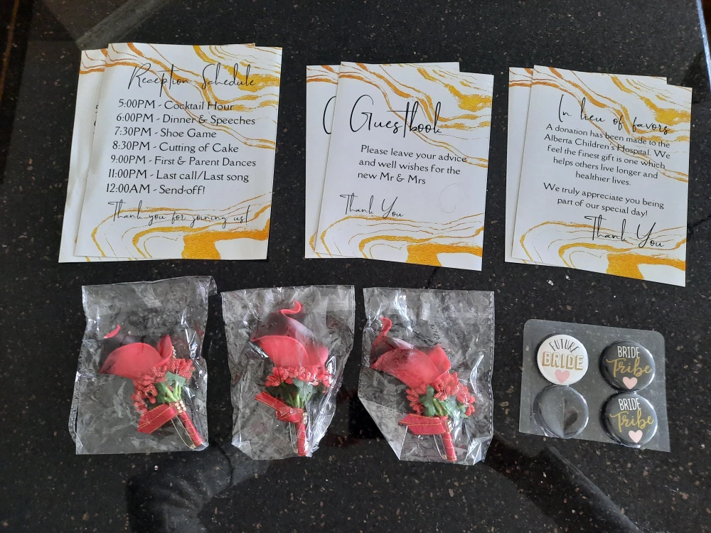 Wedding items