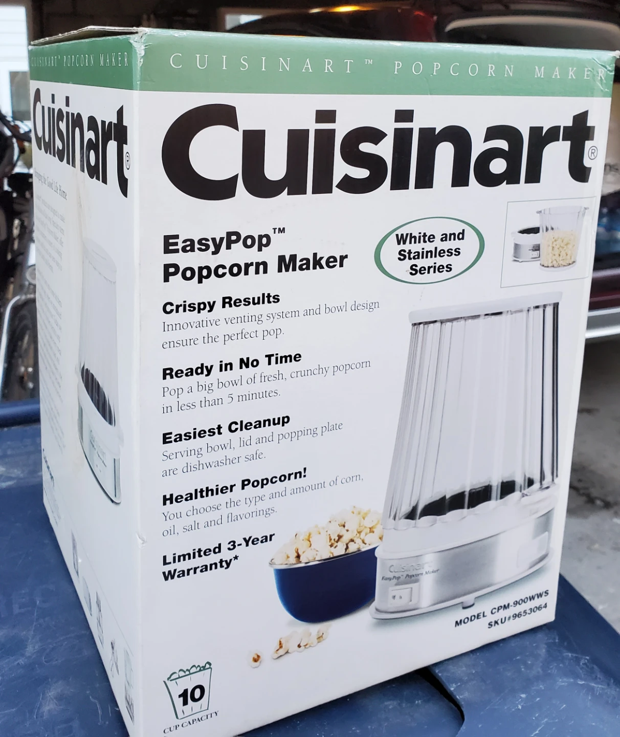 Cuisinart EasyPop Popcorn Maker - White & Stainless