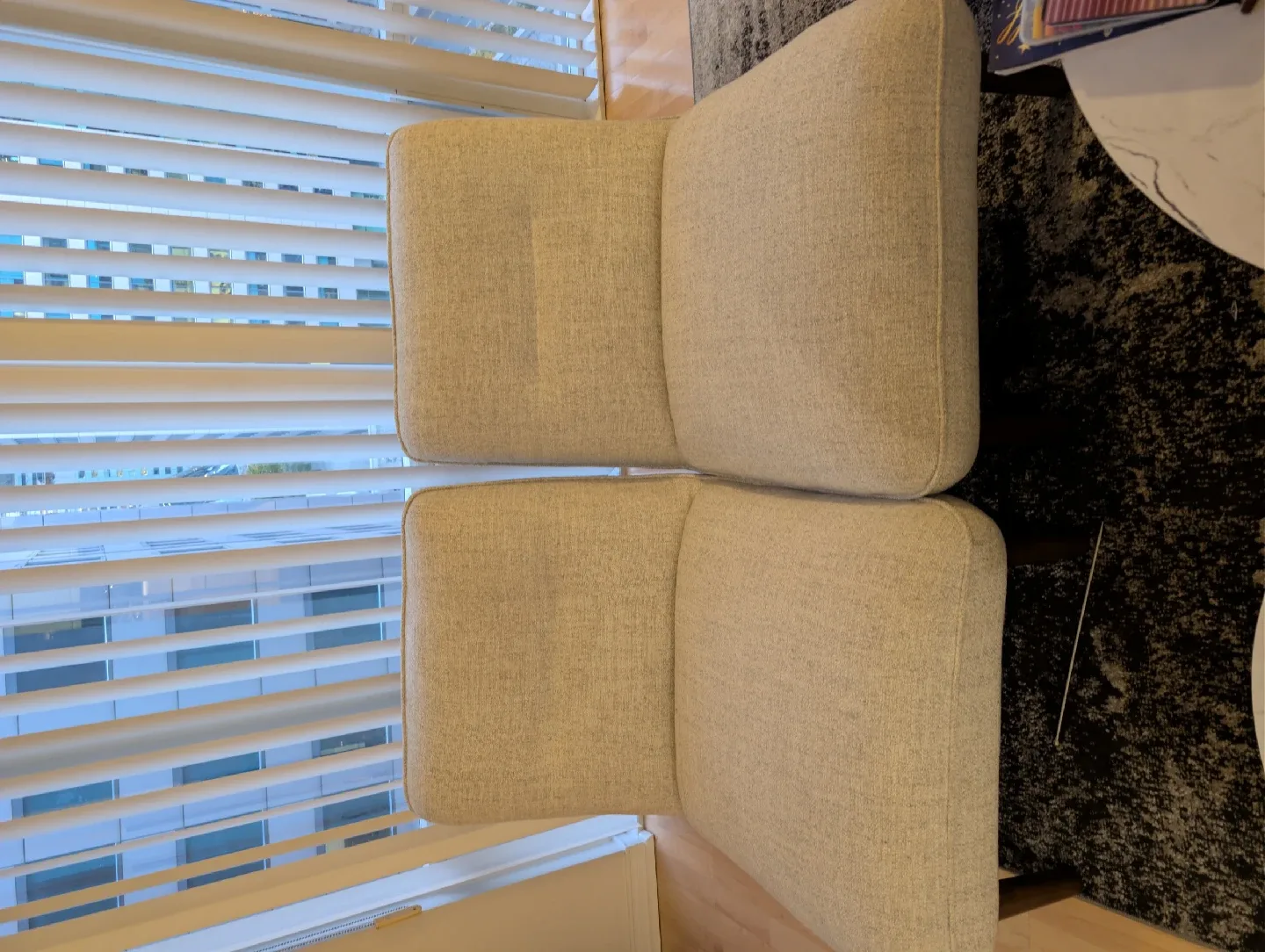 Two Beige Accent Chairs image indicator(3)