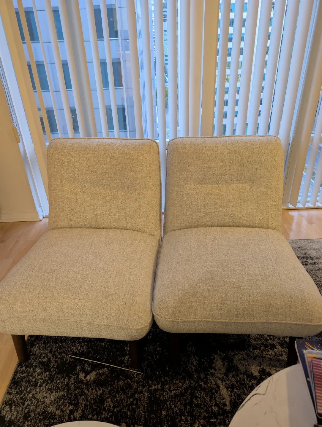 Two Beige Accent Chairs image indicator(4)