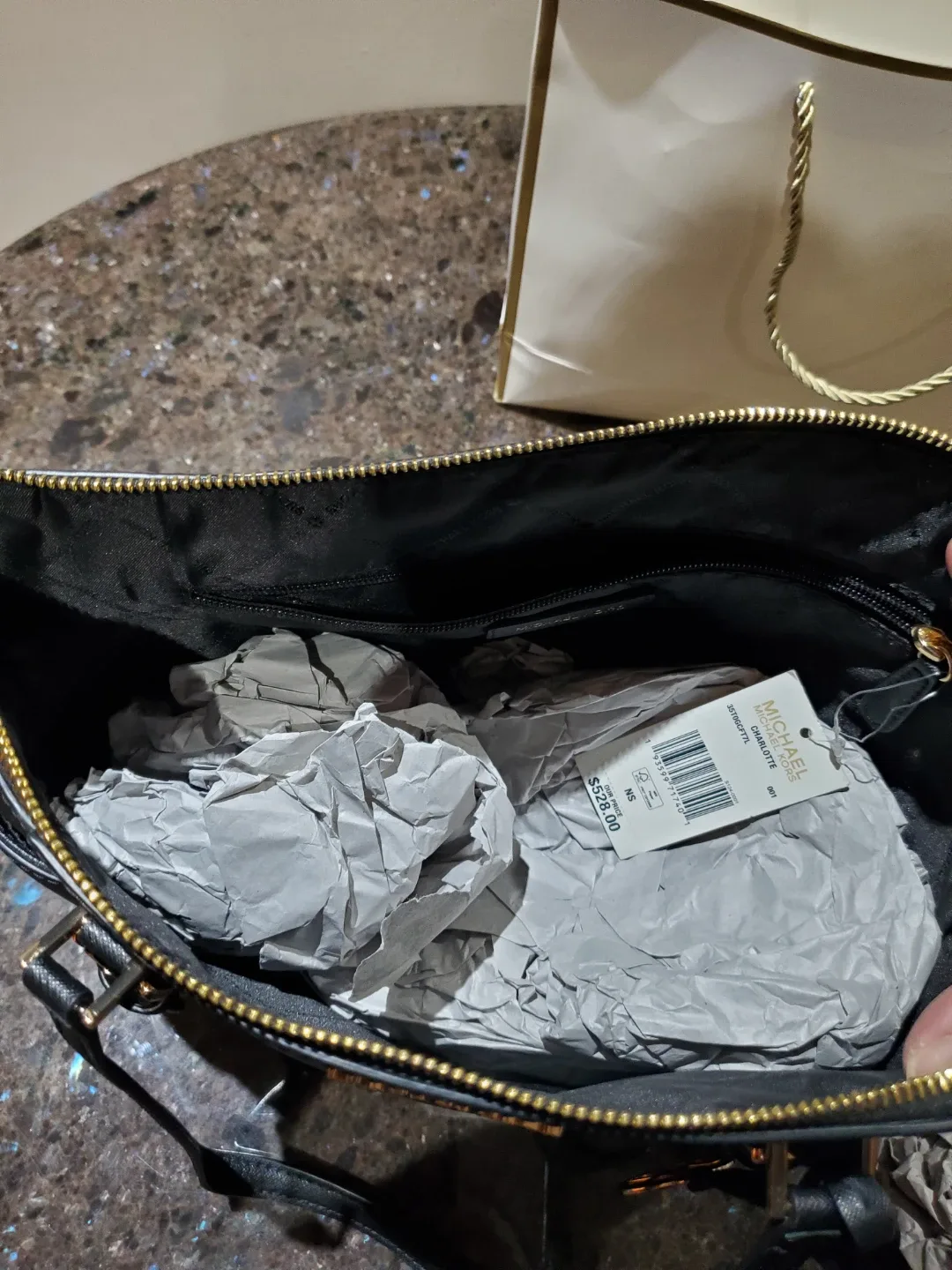 Michael Kors Black Tote Bag image indicator(7)