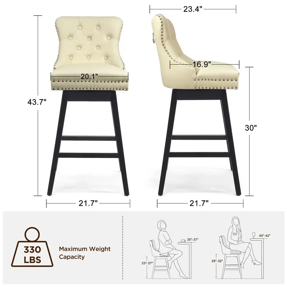 Lark Manor Timm Swivel Stools (Set of 2) image indicator(8)