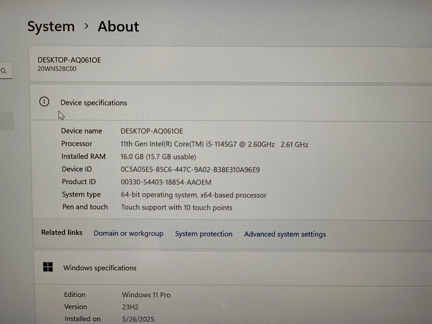 Lenovo T14s Gen 2 i5 11th Gen touchscreen 256 GB SSD 16 GB Ram - photo 2