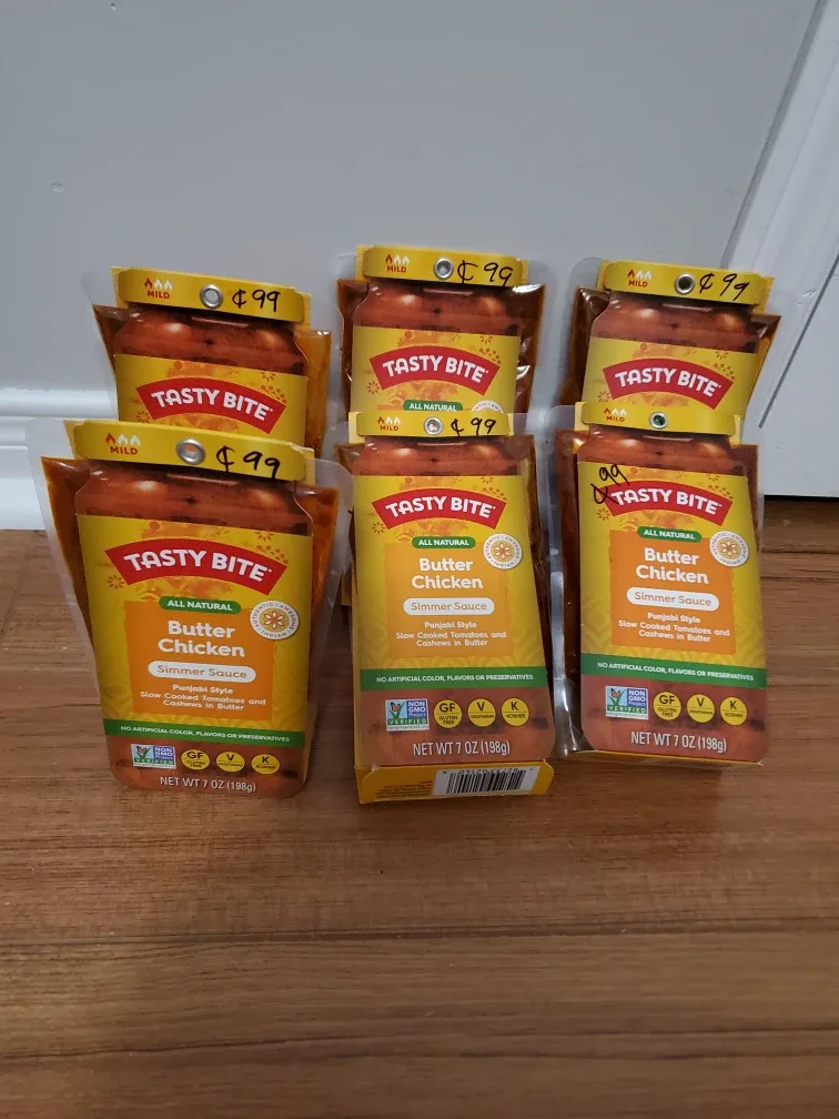 Tasty Bite Butter Chicken Simmer Sauce $1each