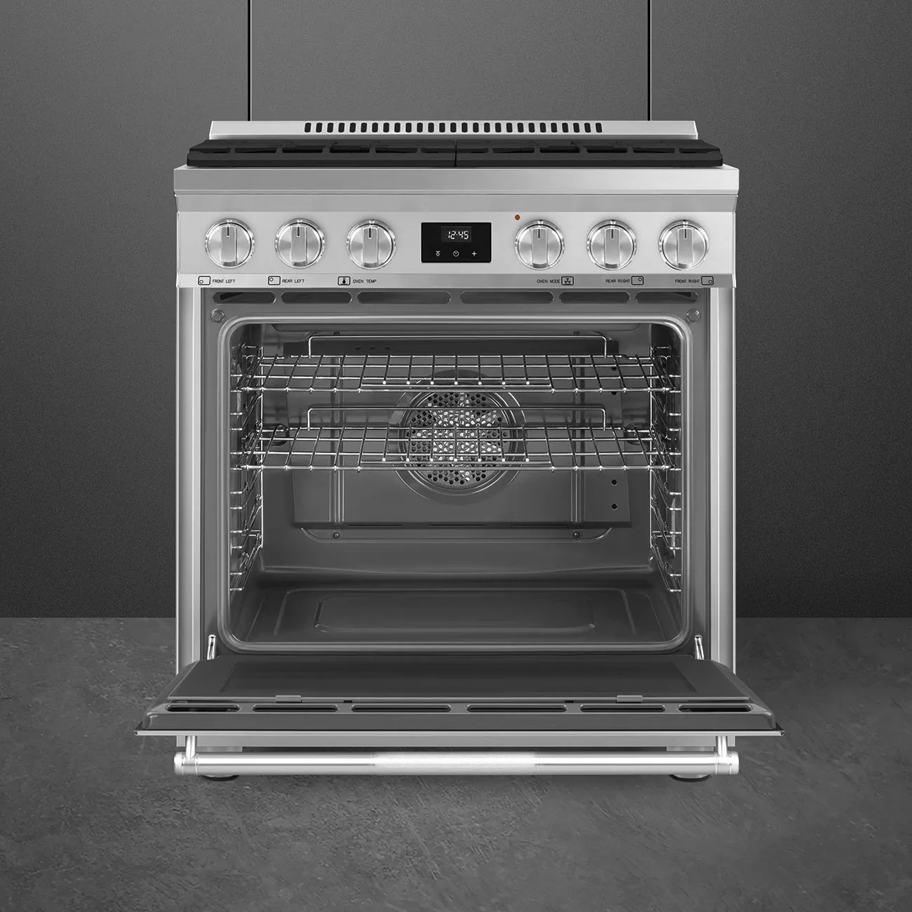 NEW Smeg 30" Dual Fuel Range True Convection Professional Stove image indicator(3)