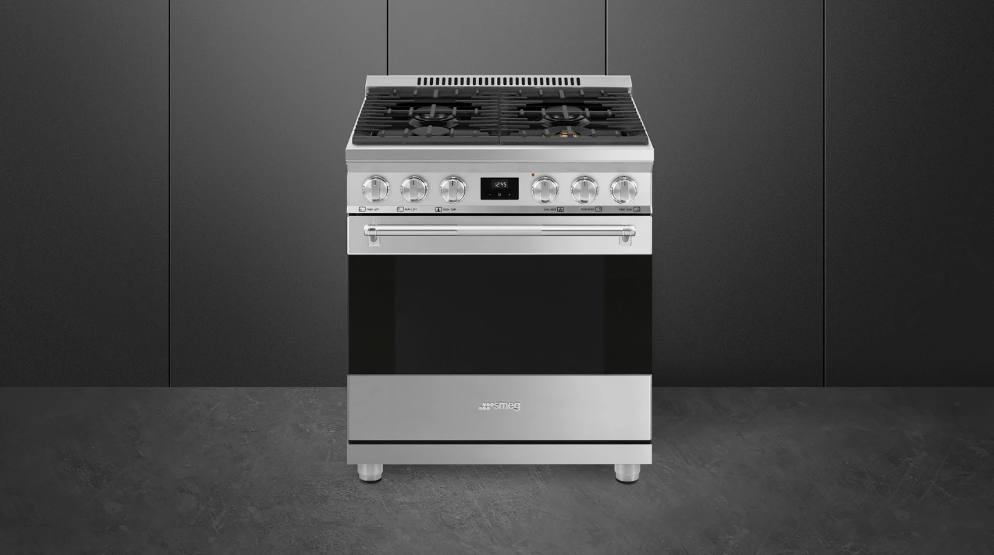NEW Smeg 30" Dual Fuel Range True Convection Professional Stove - photo 4