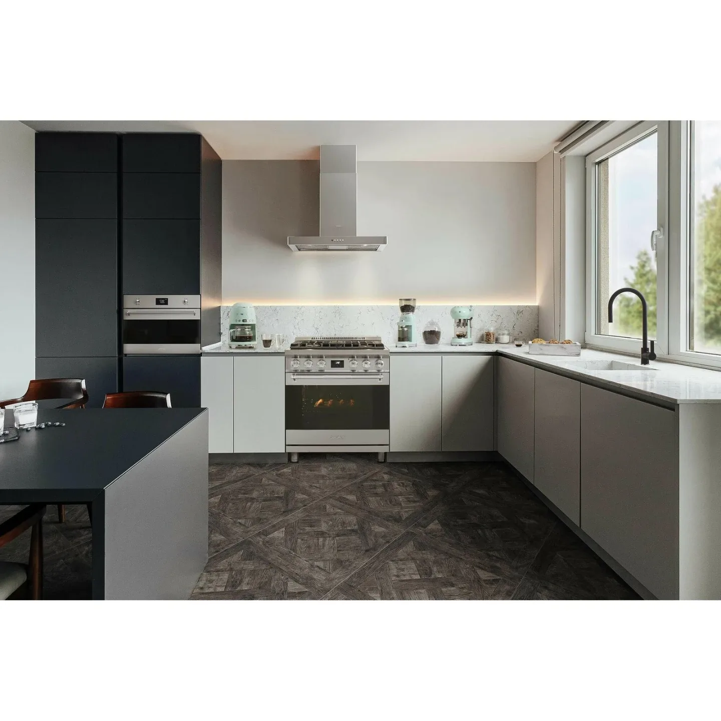 NEW Smeg 30" Dual Fuel Range True Convection Professional Stove image indicator(5)