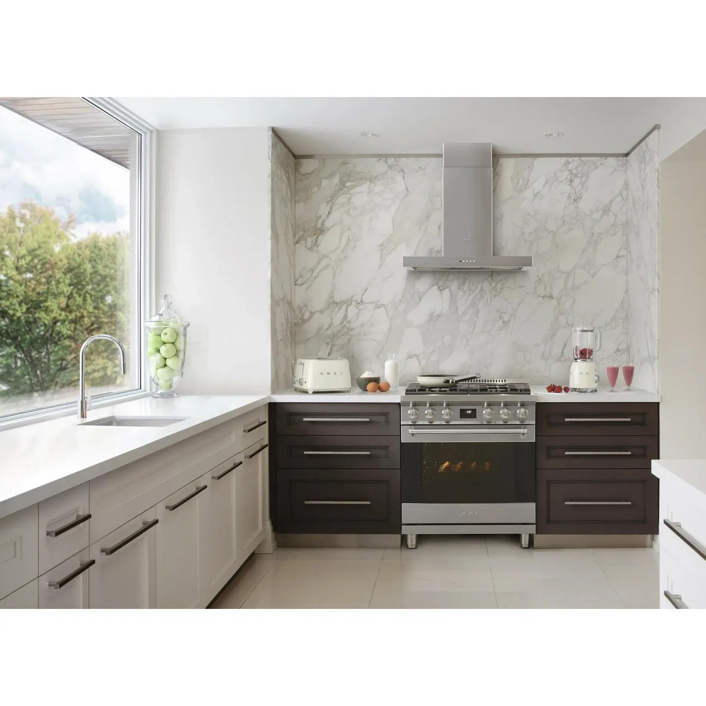 NEW Smeg 30" Dual Fuel Range True Convection Professional Stove image indicator(6)