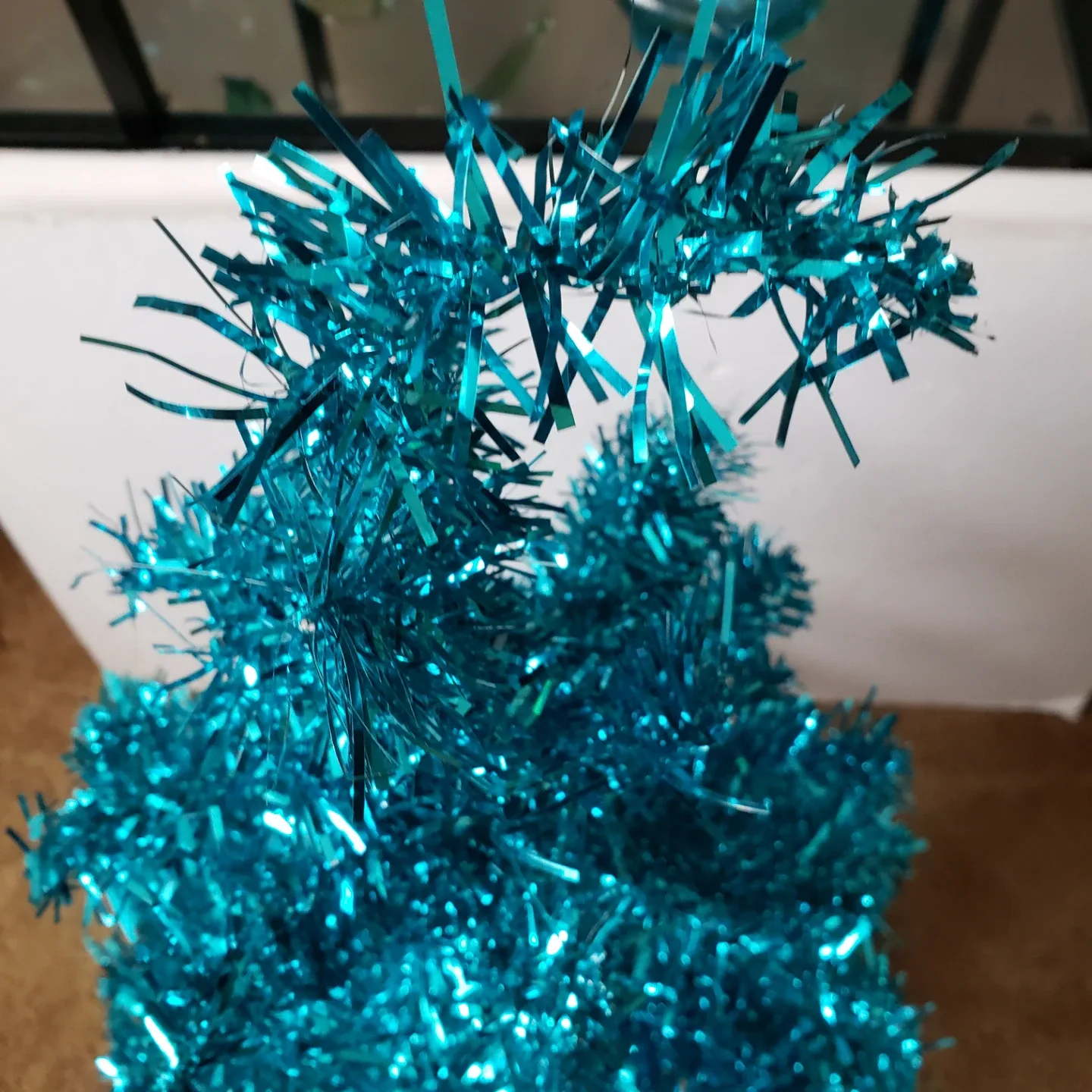 Blue Tinsel Christmas Tree Decoration image indicator(3)
