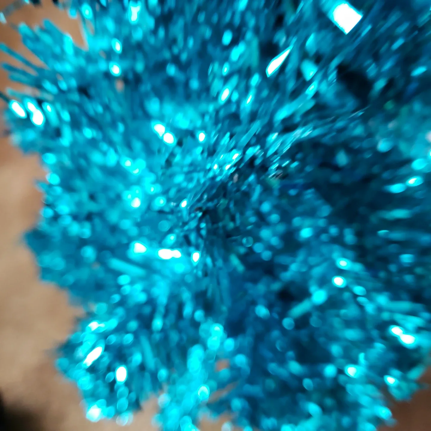 Blue Tinsel Christmas Tree Decoration image indicator(4)