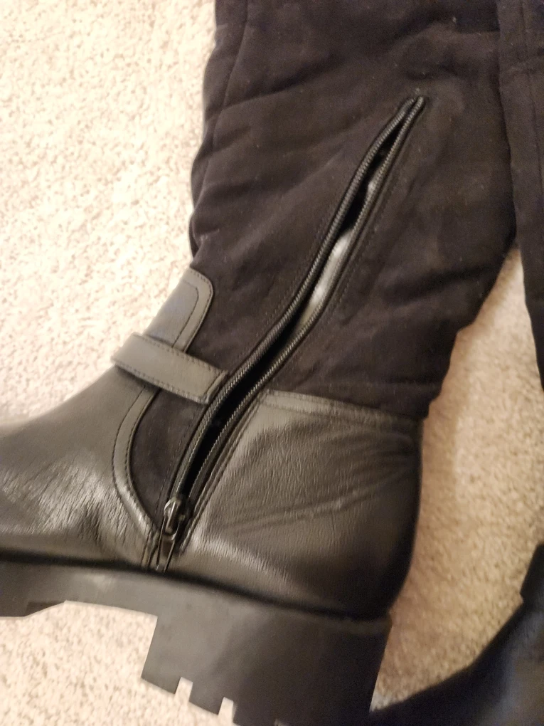 Black Over-the-Knee Boots, Size 10 - photo 2