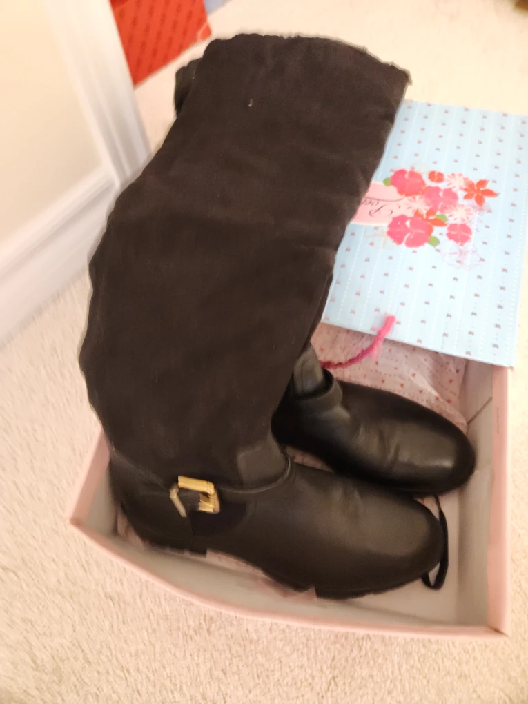 Black Over-the-Knee Boots, Size 10 - photo 3