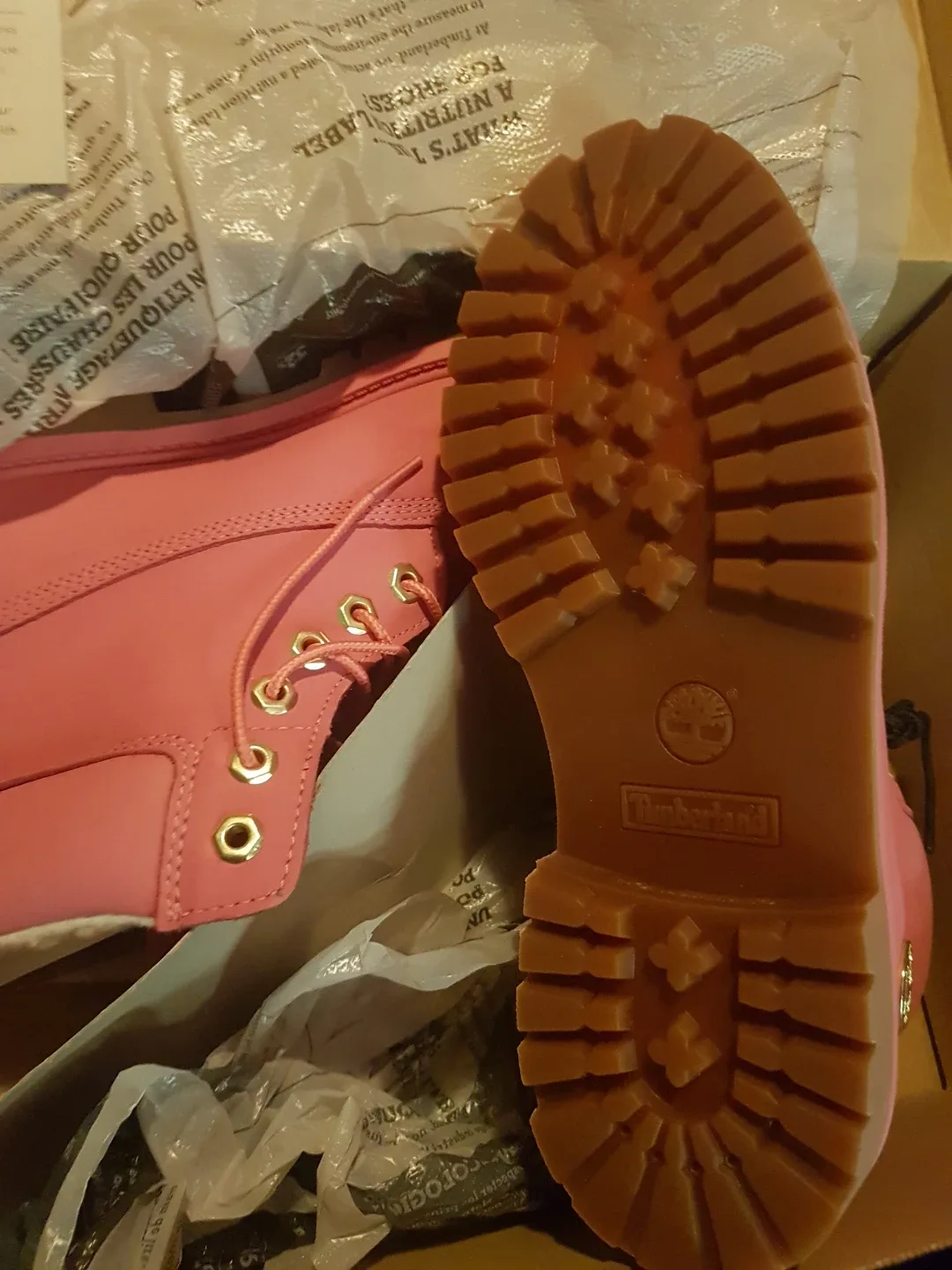 Brand New Pink Timberlands image indicator(3)