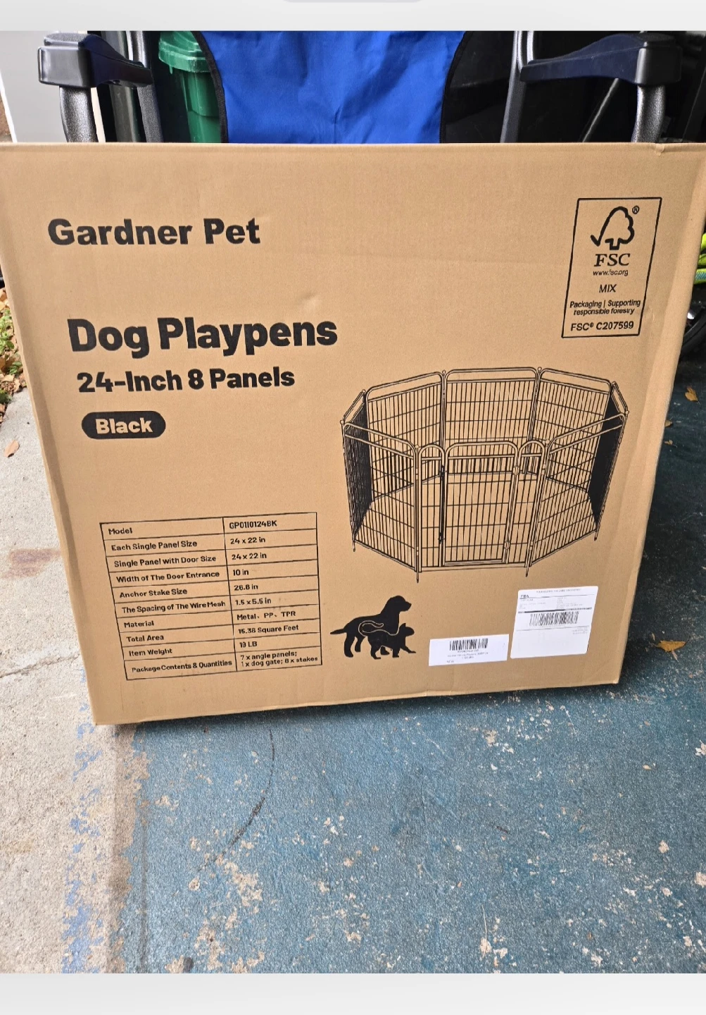 New Gardner Pet Dog Playpen - Black - photo 3