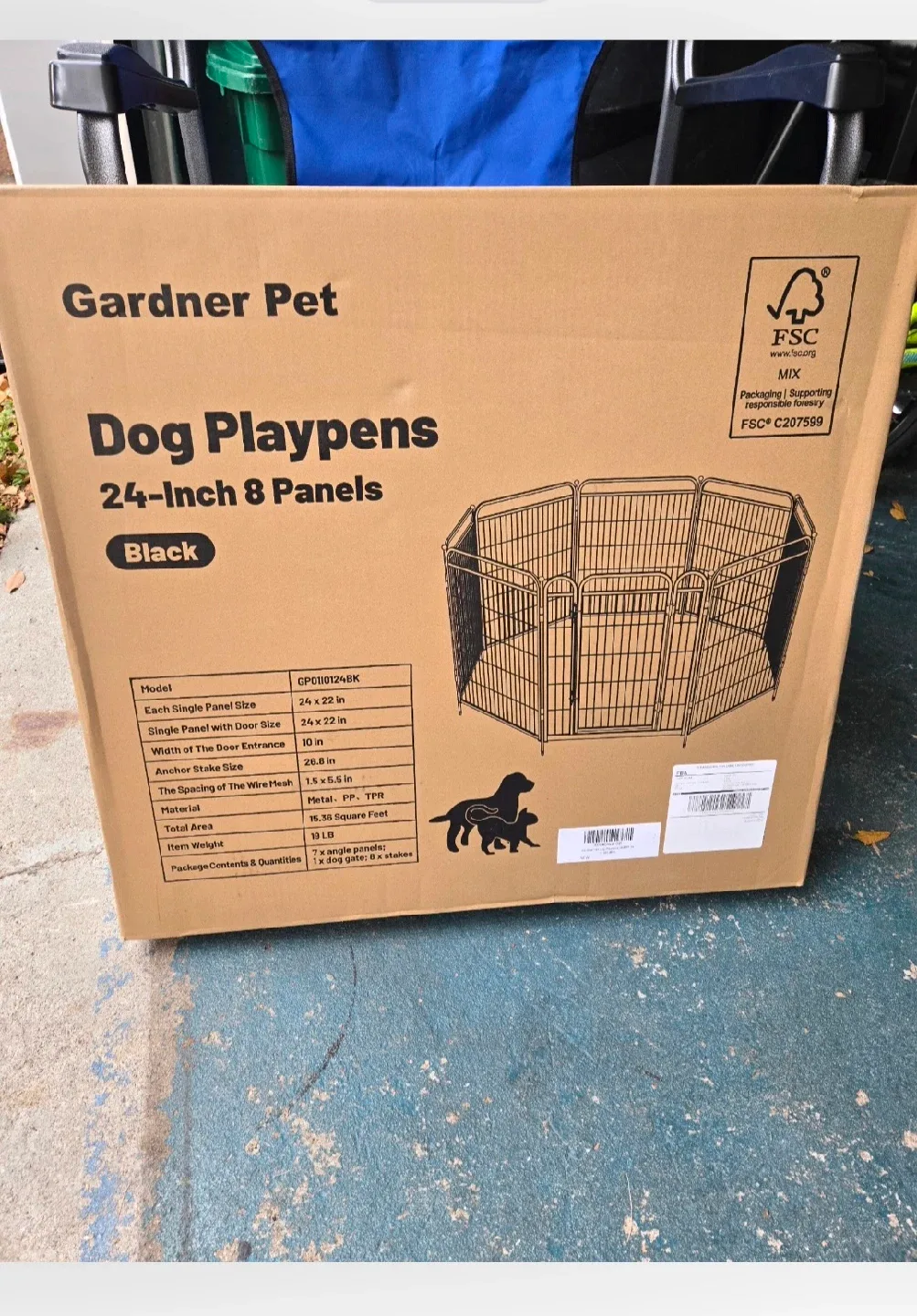 New Gardner Pet Dog Playpen - Black image indicator(3)