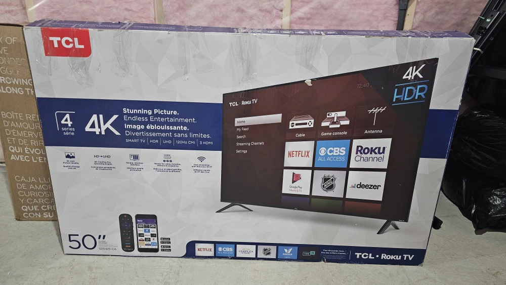 TCL 50" 4K HDR Roku TV - Like New! - photo 3